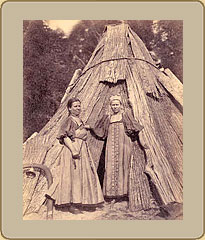 William Carrick. Girls By a Wood Hut