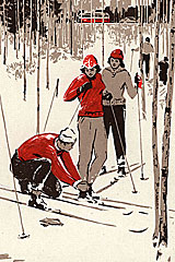 A.Pletnev. [Skiing in the Countryside]. 1963
